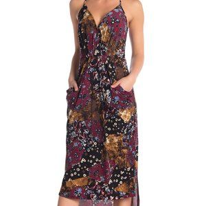 BCBGeneration Midi Faux Wrap Floral Print …